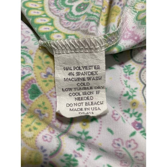 Veronica M Women's Strapless Mini Dress Small Paisley Multicolor Green A Line - Picture 6 of 7